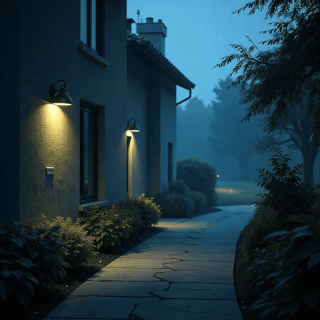 Luxury garden lighting installation